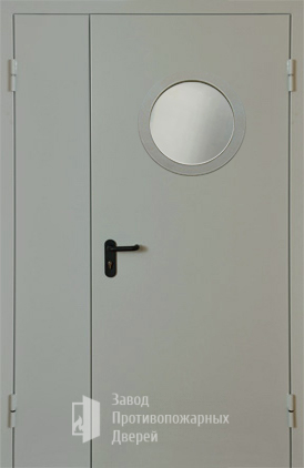 Фото двери «Полуторная с круглым стеклом EI-30» в Лобне