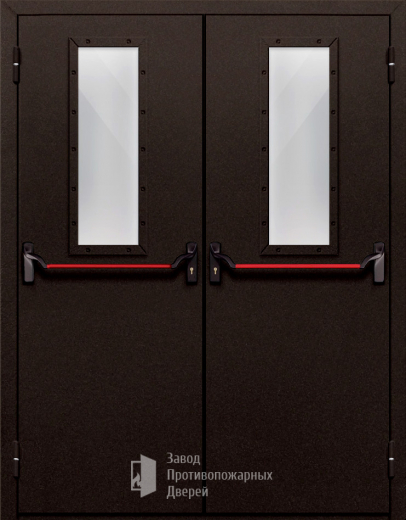 Фото двери «Двупольная со стеклом и антипаникой №610» в Лобне