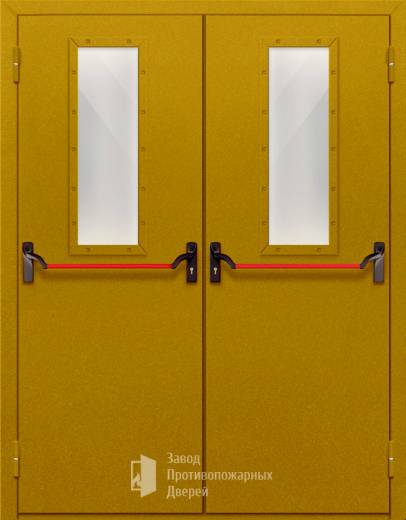 Фото двери «Двупольная со стеклом и антипаникой №65» в Лобне