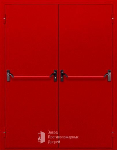 Фото двери «Двупольная глухая с антипаникой (красная)» в Лобне