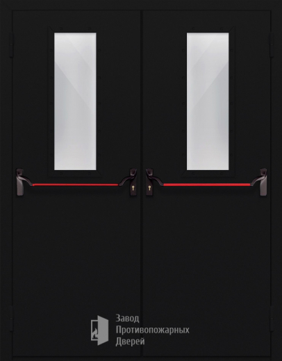 Фото двери «Двупольная со стеклом и антипаникой №64» в Лобне
