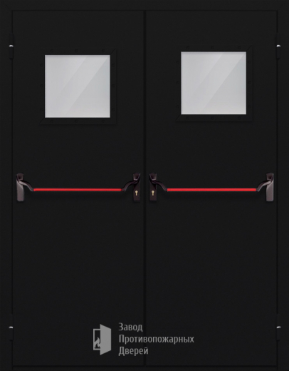 Фото двери «Двупольная со стеклом и антипаникой №54» в Лобне