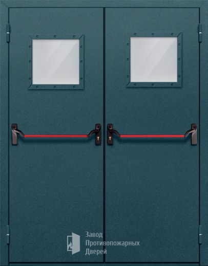 Фото двери «Двупольная со стеклом и антипаникой №57» в Лобне