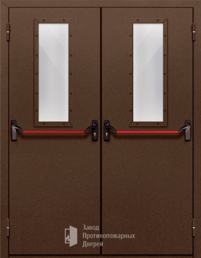 Фото двери «Двупольная со стеклом и антипаникой №68» в Лобне
