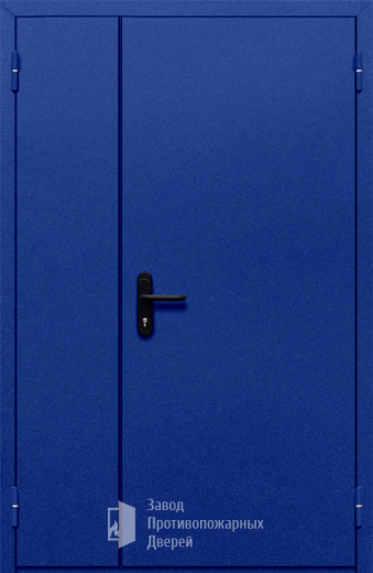 Фото двери «Полуторная глухая (синяя)» в Лобне
