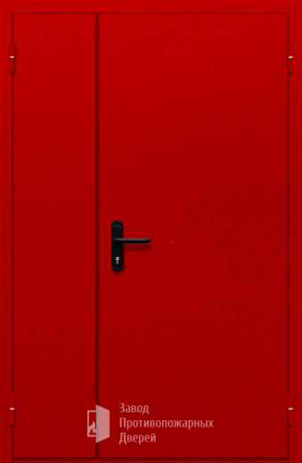 Фото двери «Полуторная глухая (красная)» в Лобне