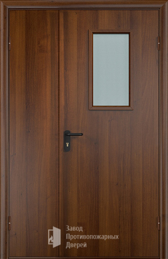 Фото двери «Полуторная МДФ со стеклом EI-30» в Лобне