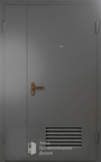 Фото двери «Техническая дверь №7 полуторная с вентиляционной решеткой» в Лобне