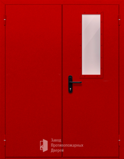 Фото двери «Двупольная со стеклом (красная)» в Лобне