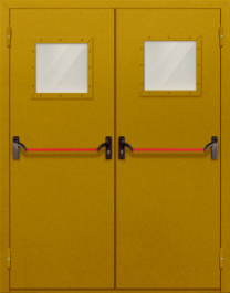Фото двери «Двупольная со стеклом и антипаникой №55» в Лобне