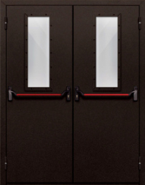 Фото двери «Двупольная со стеклом и антипаникой №610» в Лобне