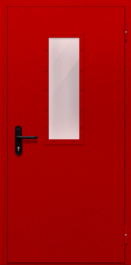 Фото двери «Однопольная со стеклом (красная)» в Лобне