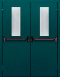Фото двери «Двупольная со стеклом и антипаникой №66» в Лобне