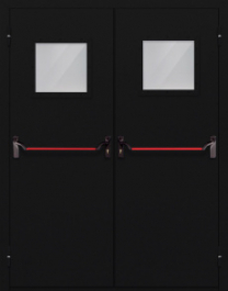 Фото двери «Двупольная со стеклом и антипаникой №54» в Лобне