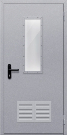Фото двери «Однопольная со стеклом и решеткой» в Лобне