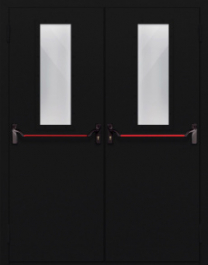 Фото двери «Двупольная со стеклом и антипаникой №64» в Лобне