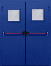 Фото двери «Двупольная со стеклом и антипаникой №53» в Лобне