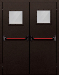 Фото двери «Двупольная со стеклом и антипаникой №510» в Лобне
