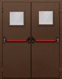Фото двери «Двупольная со стеклом и антипаникой №58» в Лобне
